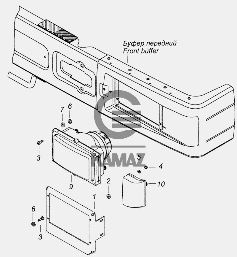 6520-3711001 Установка фар и передних указателей поворота для ...